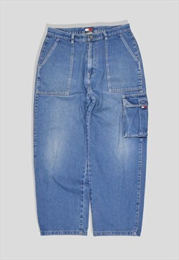 Vintage 90s Tommy Hilfiger Baggy Denim Jeans in Blue