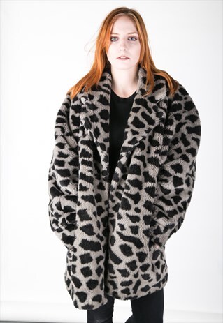 VINTAGE 90S FAUX FUR COAT