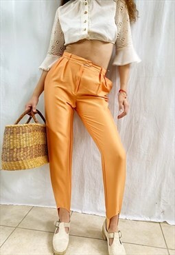 Vintage 80s Peachy Peachy lycra trousers pants size S