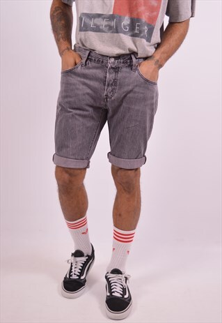 LEVI'S 501 MENS VINTAGE DENIM SHORTS W34 GREY 90S