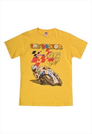 VINTAGE FRUIT OF THE LOOM T-SHIRT VALENTINO ROSSI 46 SIZE M