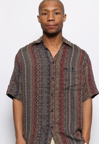 VINTAGE MISSONI PATTERN SHORT SLEEVED SHIRT