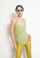VINTAGE 90S STRIPED ONE PIECE SWIMSUIT