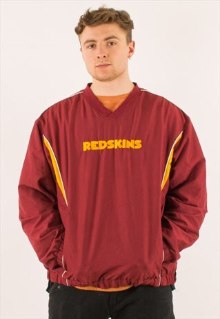 VINTAGE 90S WASHINGTON REDSKINS NFL PULLOVER JACKET XXL