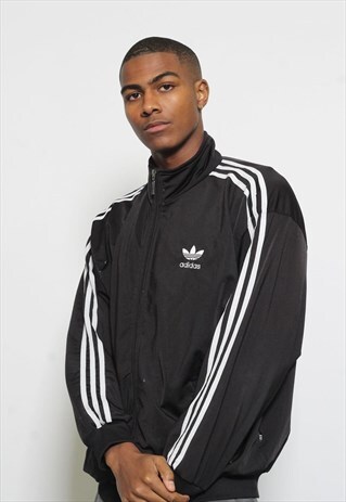 VINTAGE ADIDAS BLACK TRACK JACKET