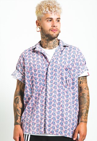 VINTAGE 80S HAWAIIAN SHORT SLEEVE SHIRT/ S6609
