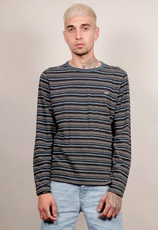 VINTAGE 90'S LEE STRIPED LONG-SLEEVE T-SHIRT