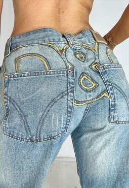 Vintage Y2k D&G Jeans Loose Baggy Low Rise Grunge 90s