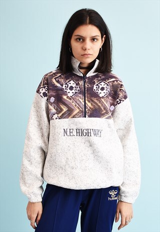 90'S RETRO ATHLEISURE SPORTS FLEECE SWEATSHIRT