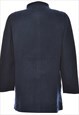 BEYOND RETRO VINTAGE NAVY LONDON FOG DOUBLE-BREASTED COAT - 