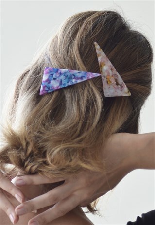 RESIN HAIR BARRETTES SET