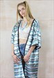 LONG KIMONO IN WAVY ALL OVER SEQUINS