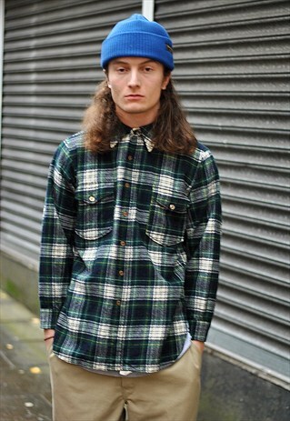 VINTAGE 50S PENDLETON WOOL LUMERJACK CHECKED SHIRT