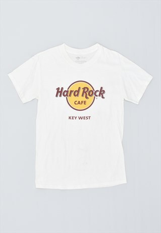VINTAGE 90'S HARD ROCK CAFE KEY WEST T-SHIRT TOP WHITE