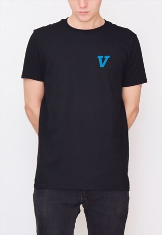 BLACK V (BLUE) T-SHIRT