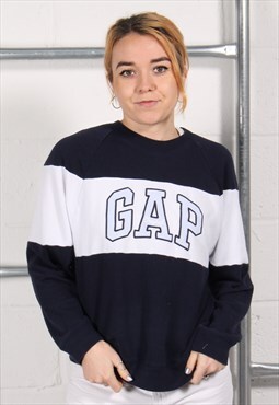 Vintage GAP Sweatshirt in Navy Pullover Lounge Jumper Medium