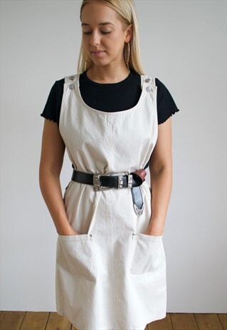 VINTAGE 90'S DENIM PINAFORE DRESS