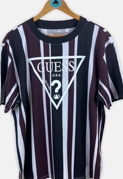  Guess T-Shirt Striped Patterned Mens Casual