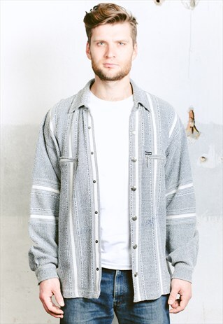 VINTAGE AZTEC PRINT THICK SHIRT