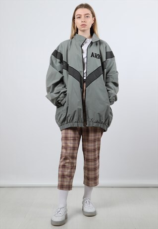 VINTAGE ARMY XL GREY TRACK JACKET