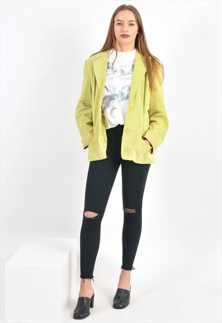 VINTAGE 90'S SUEDE LEATHER BLAZER JACKET