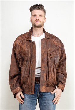 Vintage 80's Brown Leather Jacket