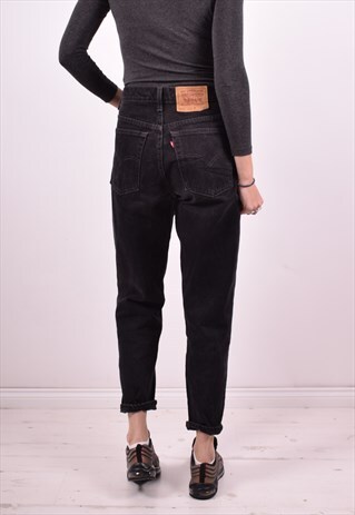 LEVI'S 512 WOMENS VINTAGE JEANS W30 L28 BLACK 90'S