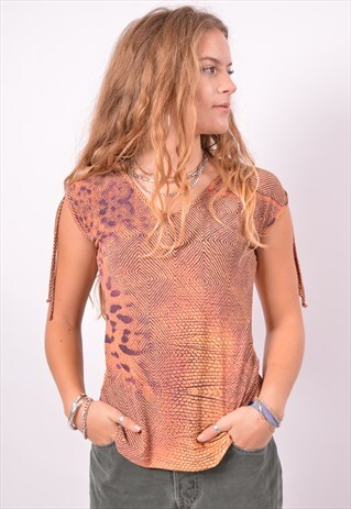VINTAGE CAVALLI VEST TOP MULTI