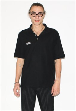 Vintage 90s classic polo shirt in black
