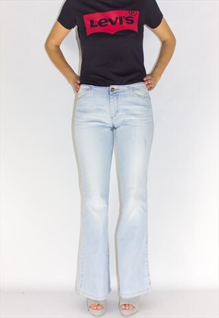 RETRO WRANGLER BLEACH WASH BELL BOTTOMS