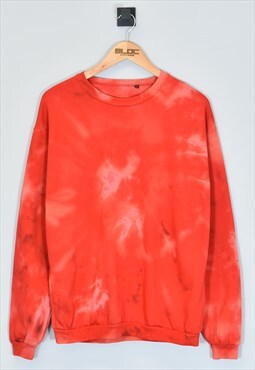 Vintage Tie Dye Sweatshirt Red XLarge