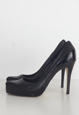 Vintage Black Heel Leather Shoes