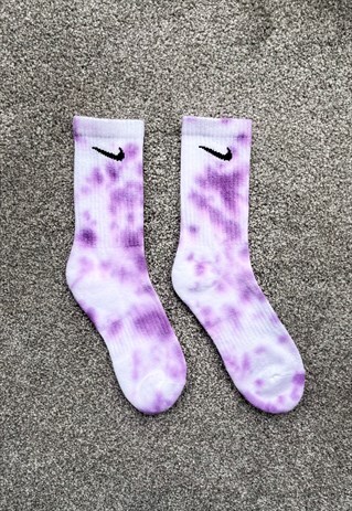 NIKE TIE DYE SOCKS - WASHED PURPLE