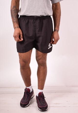 UMBRO MENS VINTAGE SHORTS LARGE BLACK 90S