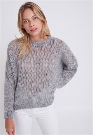DROP SHOULDER JUMPER - GREY