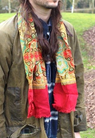 VINTAGE 70S MOD PAISLEY SCARF - SAMMY - INDIE