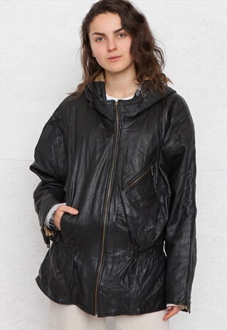 VINTAGE BLACK LEATHER JACKET