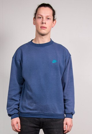 90'S VINTAGE DARK BLUE NIKE SWEATSHIRT JUMPER