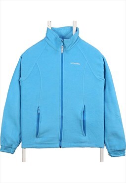 Vintage 90's Columbia Fleece Jumper Spellout Logo Zip Up