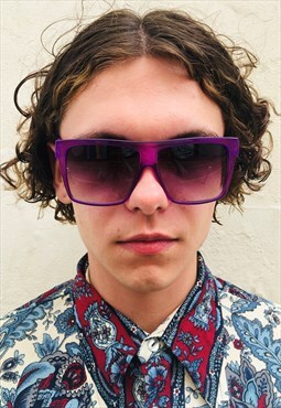 Vintage Purple Square Sunglasses