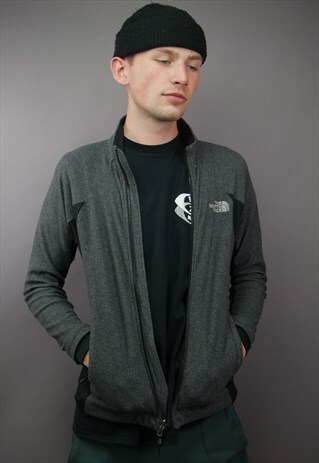 VINTAGE THE NORTH FACE FLEECE IN GREY WITH LOGO