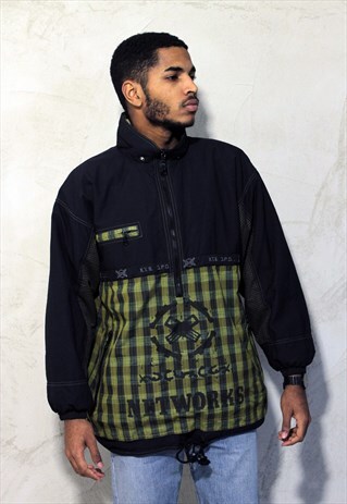 BLACK VINTAGE ACTIVE 90'S JACKET A305