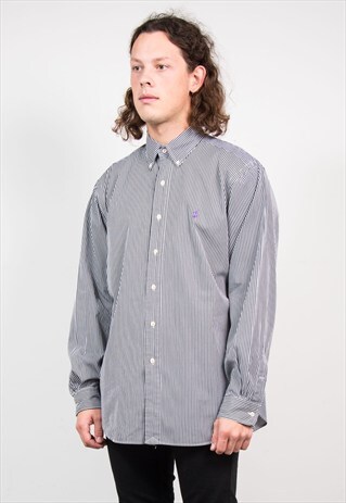 RALPH LAUREN STRIPED SHIRT BUTTON DOWN COLLAR