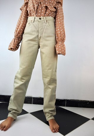 VINTAGE BEIGE MOM 501 LEVI'S JEANS 038