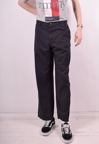DICKIES MENS VINTAGE TROUSERS W34 L30 BLACK 90S