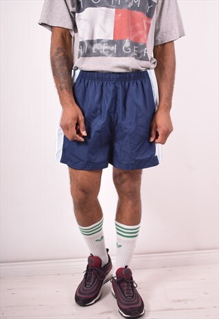ADIDAS MENS VINTAGE SHORTS XL BLUE 90S