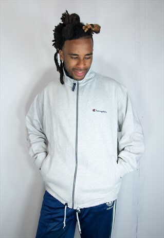 CHAMPION EMBROIDED ZIP SWEATSHIRT