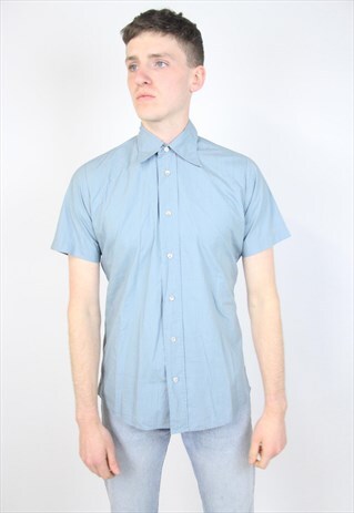 VINTAGE HUGO BOSS MISTY BLUE SHIRT