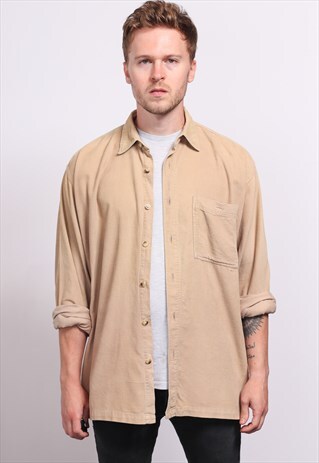 VINTAGE CORDUROY CORD SHIRT BEIGE