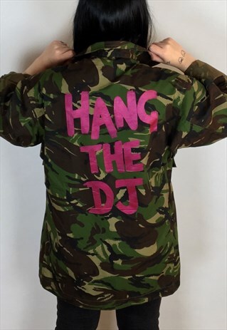 HANG THE DJ HAND PAINTED REWORKED CAMO JACKET